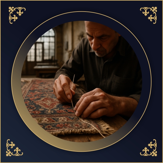 Restauration de lisieres de tapis Bordeaux