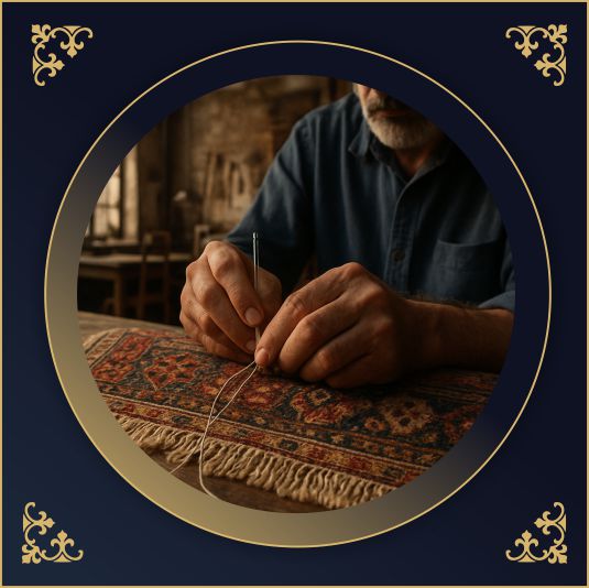 Restauration de trame de tapis a Bordeaux